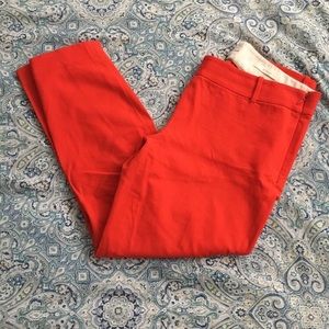 J. Crew Minnie Pant in Red Orange Color Sz 8